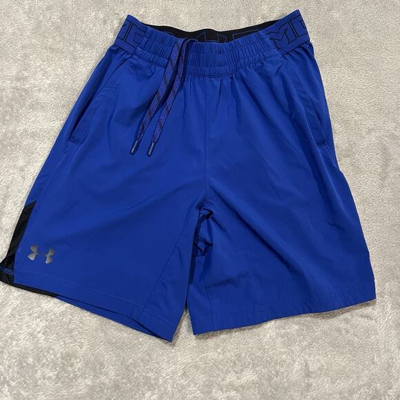 Under Armour Shorts Men Small Blue Woven 2.0 Gym Training Casual Running Workout - Picture 1 of 7